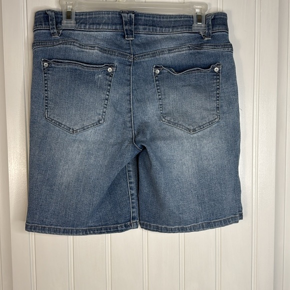 Wit & Wisdom Bermuda Jeans Distressed Shorts Sz 8 - Picture 6 of 12